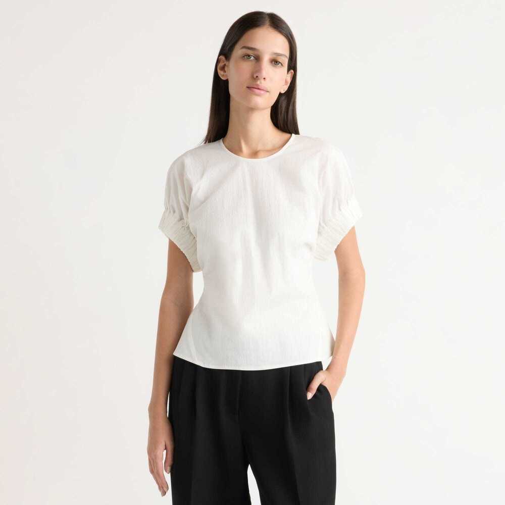 Modern Citizen Roxanne Elasticated-Sleeve Blouse Size XSWhite / XS